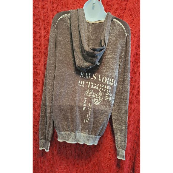 Salsa Jeans Brown Oversize Sweater With Hood - Picture 5 of 7